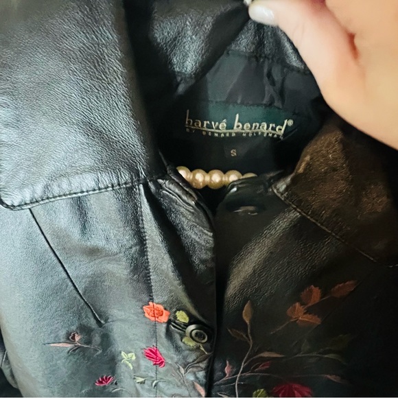 Harve Benard Leather Embroidered Jacket - Picture 3 of 3
